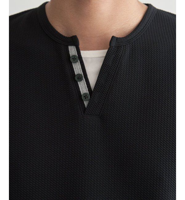 ikka「【接触冷感】フェイクヘンリーネックTシャツ」|Tシャツ・カットソー|