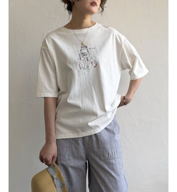 Lbc with Life「GirlプリントビッグTシャツ」|Tシャツ・カットソー|