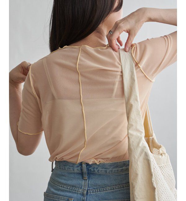 VENCE share style「シアーメロウ配色トップス」|その他|
