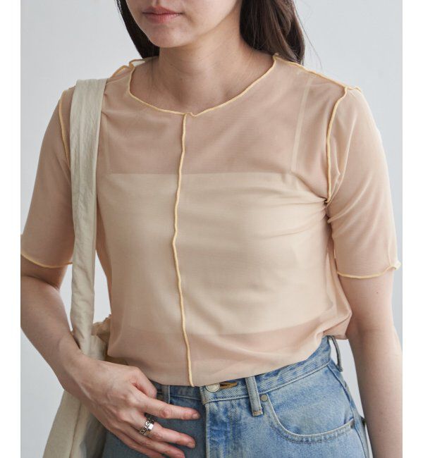 VENCE share style「シアーメロウ配色トップス」|その他|