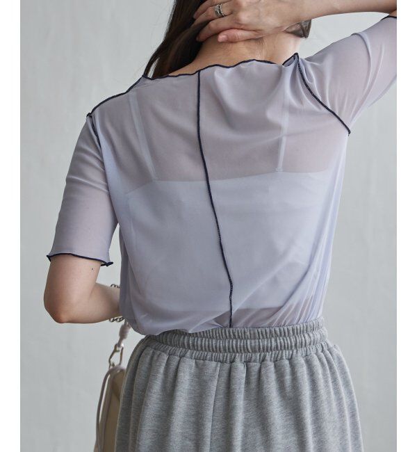 VENCE share style「シアーメロウ配色トップス」|その他|