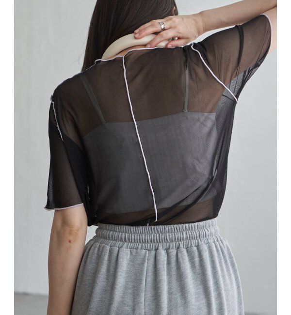VENCE share style「シアーメロウ配色トップス」|その他|