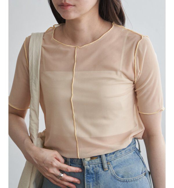 VENCE share style「シアーメロウ配色トップス」|その他|