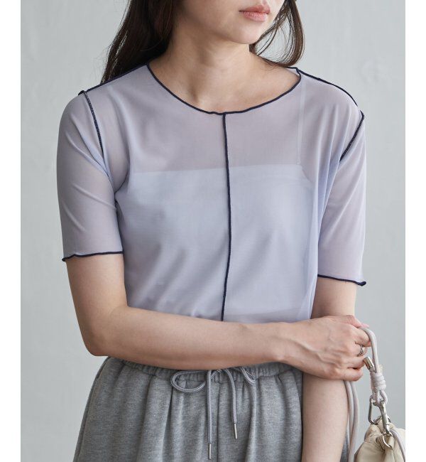 VENCE share style「シアーメロウ配色トップス」|その他|