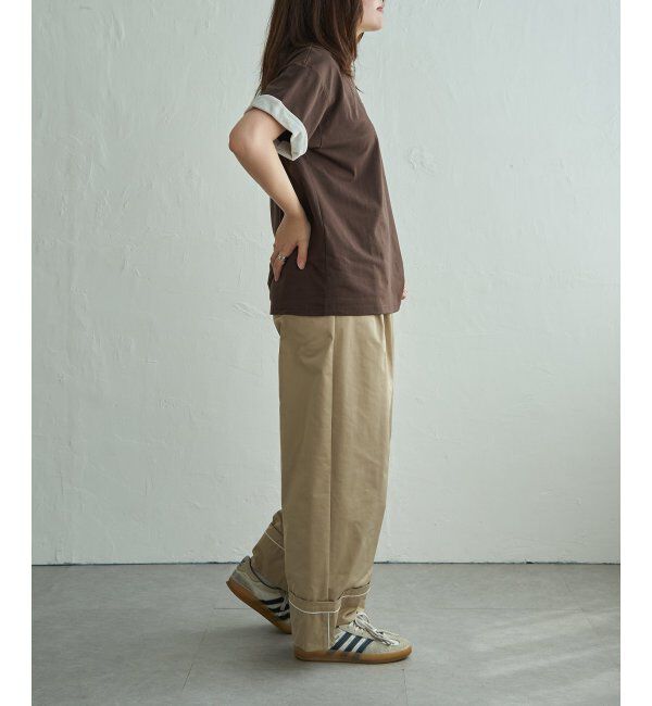 VENCE share style「天竺ベロア袖配色プルオーバー」|その他|