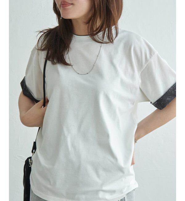 VENCE share style「天竺ベロア袖配色プルオーバー」|その他|