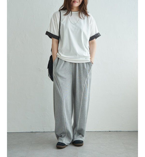 VENCE share style「天竺ベロア袖配色プルオーバー」|その他|