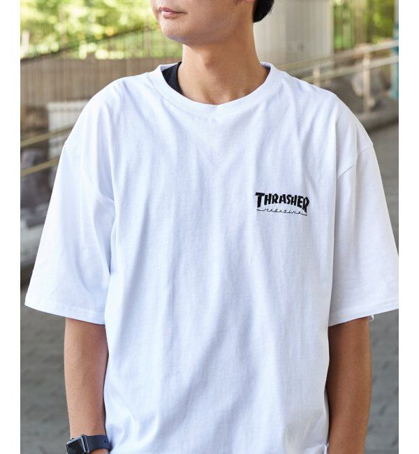 VENCE share style「THRASHER ／スラッシャー  3DファブリックロゴTシャツ」|Tシャツ・カットソー|