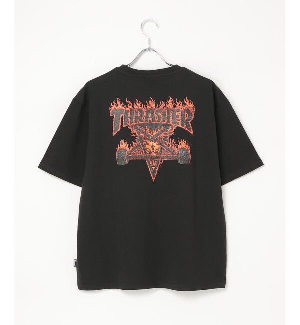 VENCE share style「THRASHER ／スラッシャー  3DファブリックロゴTシャツ」|Tシャツ・カットソー|