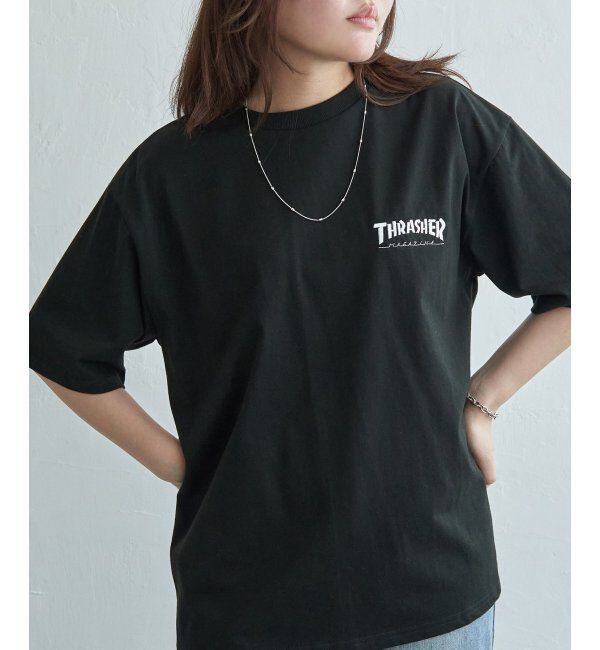 VENCE share style「THRASHER ／スラッシャー  3DファブリックロゴTシャツ」|Tシャツ・カットソー|
