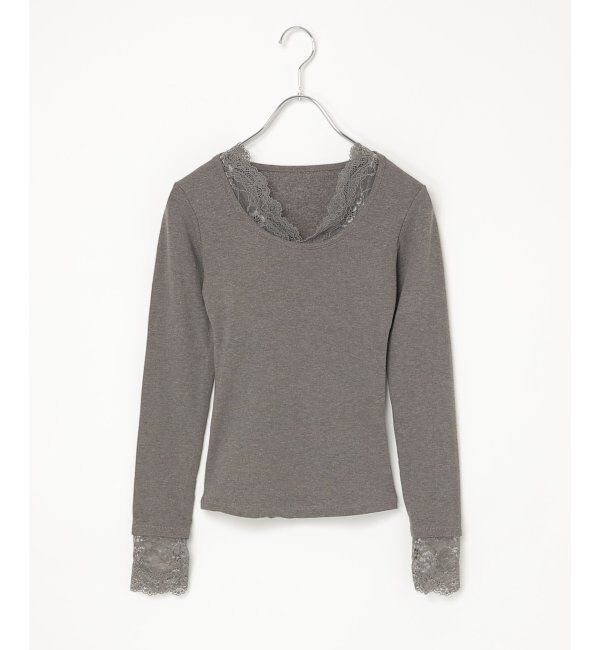 VENCE share style「レース長袖カップTシャツ」|その他|