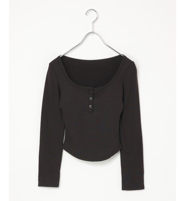 VENCE share style「ヘンリーネックカップインTシャツ」|その他|ブラック