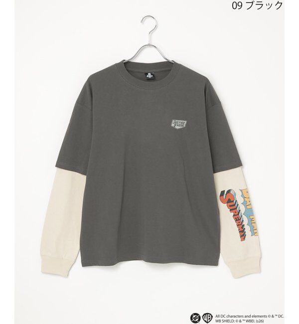 VENCE share style「DCキャラクターズデザイン 袖レイヤードロンT」|Tシャツ・カットソー|
