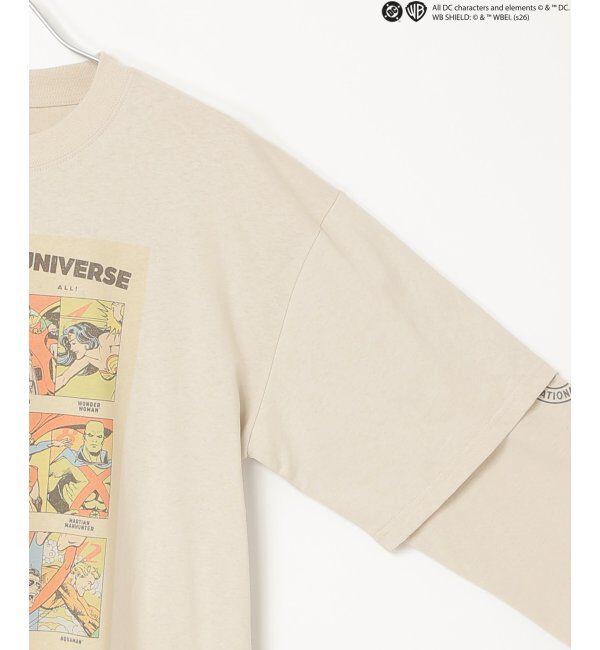 VENCE share style「DCキャラクターズデザイン 袖レイヤードロンT」|Tシャツ・カットソー|