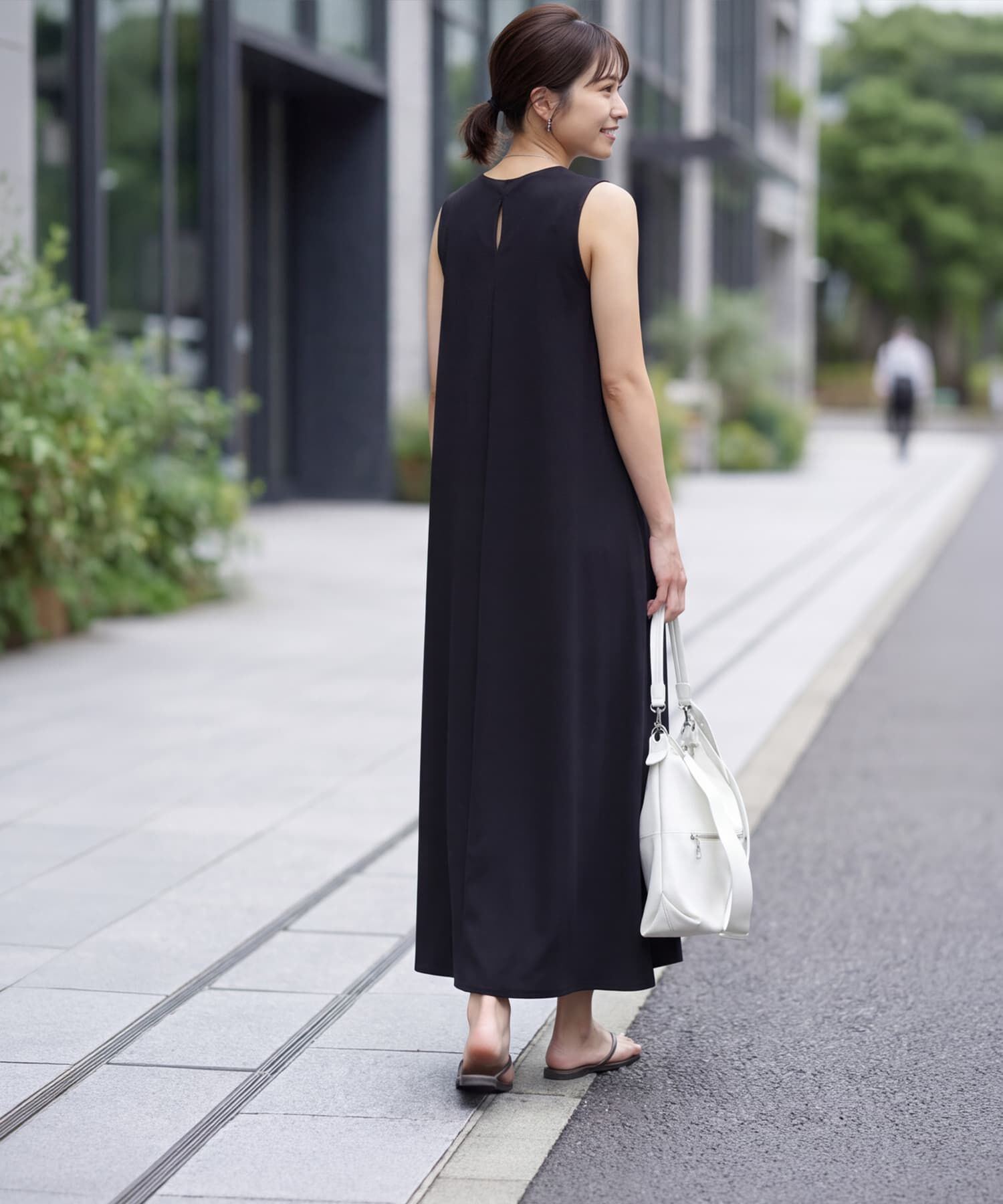 STYLE DELI「接触冷感スムースカットノースリワンピース」|ワンピース|