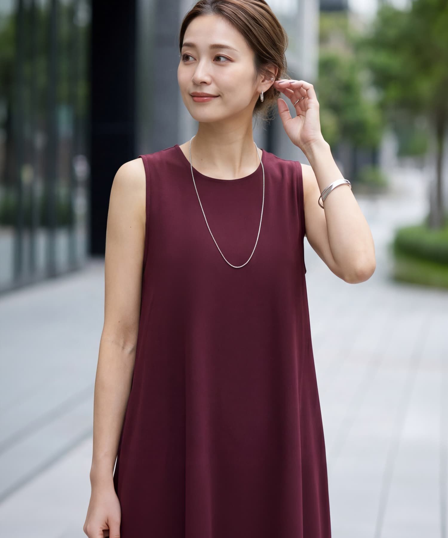 STYLE DELI「接触冷感スムースカットノースリワンピース」|ワンピース|