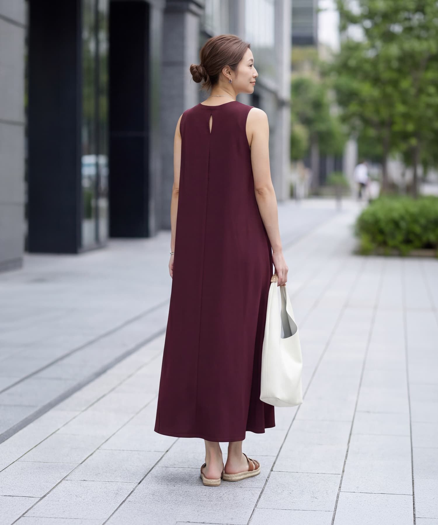 STYLE DELI「接触冷感スムースカットノースリワンピース」|ワンピース|