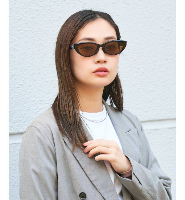  「Zoff｜JOURNAL STANDARD relume オーバル型 横長 サングラス 紫外線対策 UVカット ジャーナルスタンダード」|サングラス|