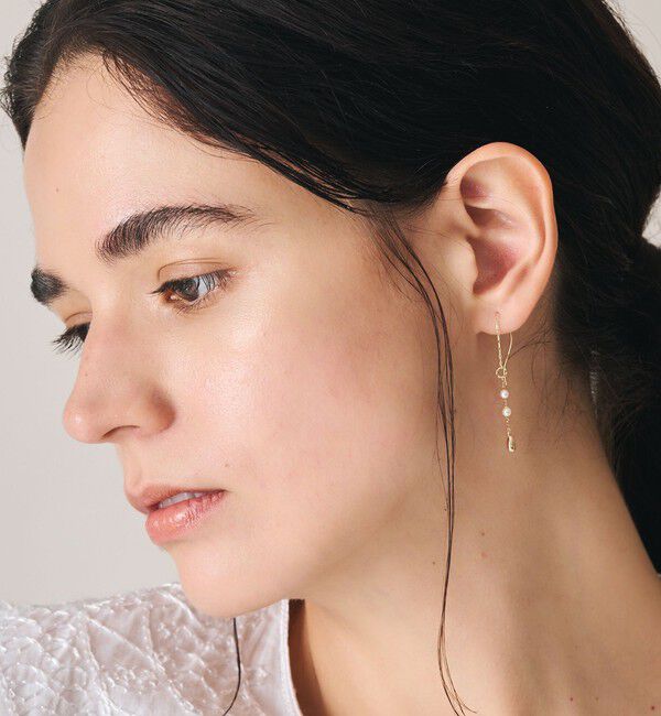 agete「K10アコヤパールピアス」|ピアス|