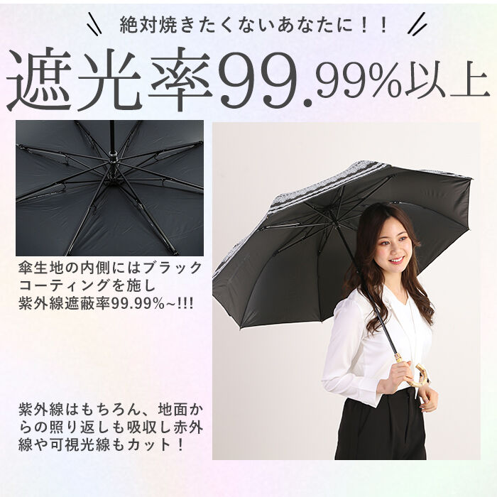 BACKYARD FAMILY「日傘 折りたたみ 遮光 晴雨兼用 軽量 通販 HYGGE ヒュッゲ ショートワイド 55cm」|傘|