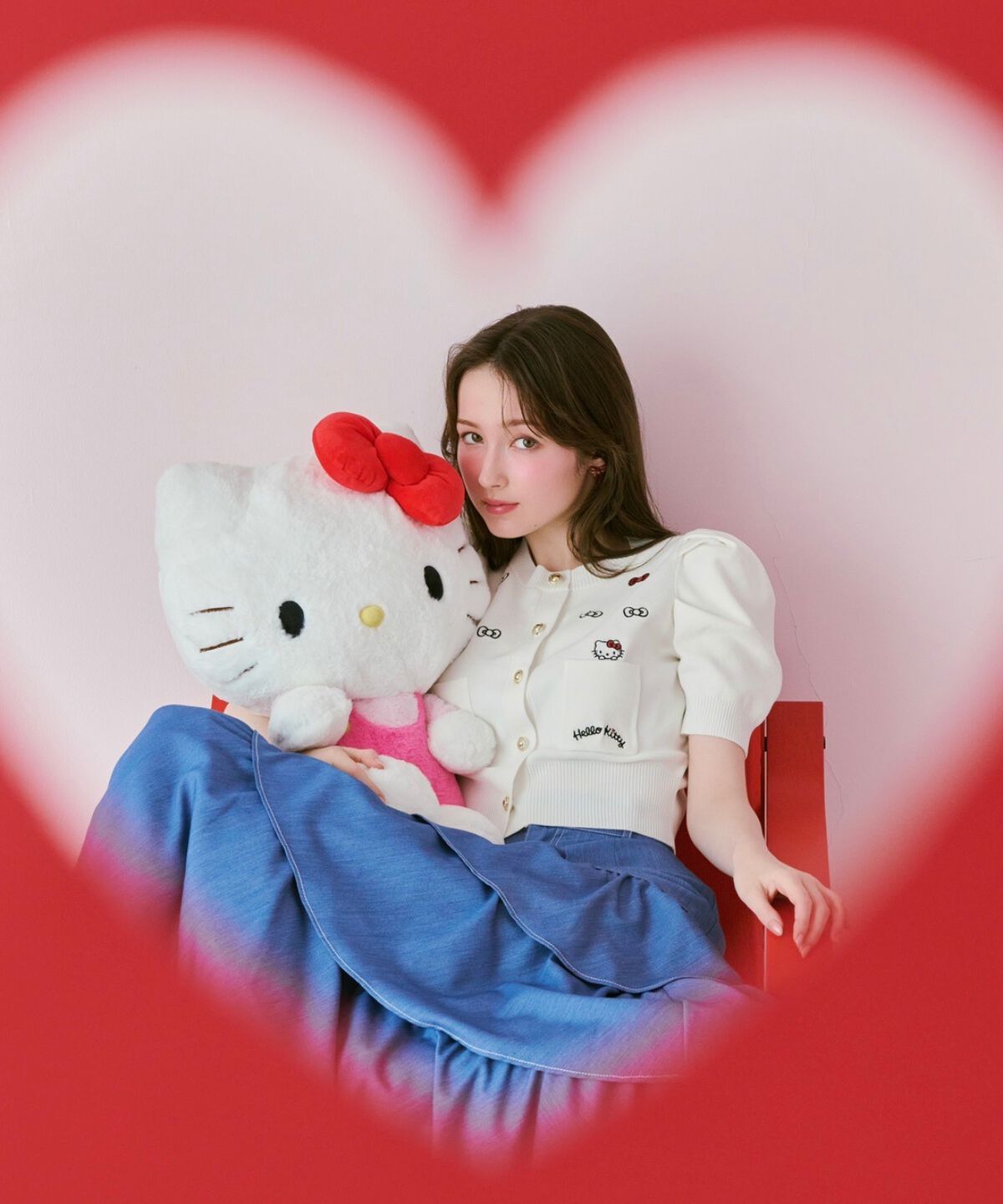WILLSELECTION「WILLSELECTION&times;HELLO KITTY 刺繍ニットカーディガン」|カーディガン|