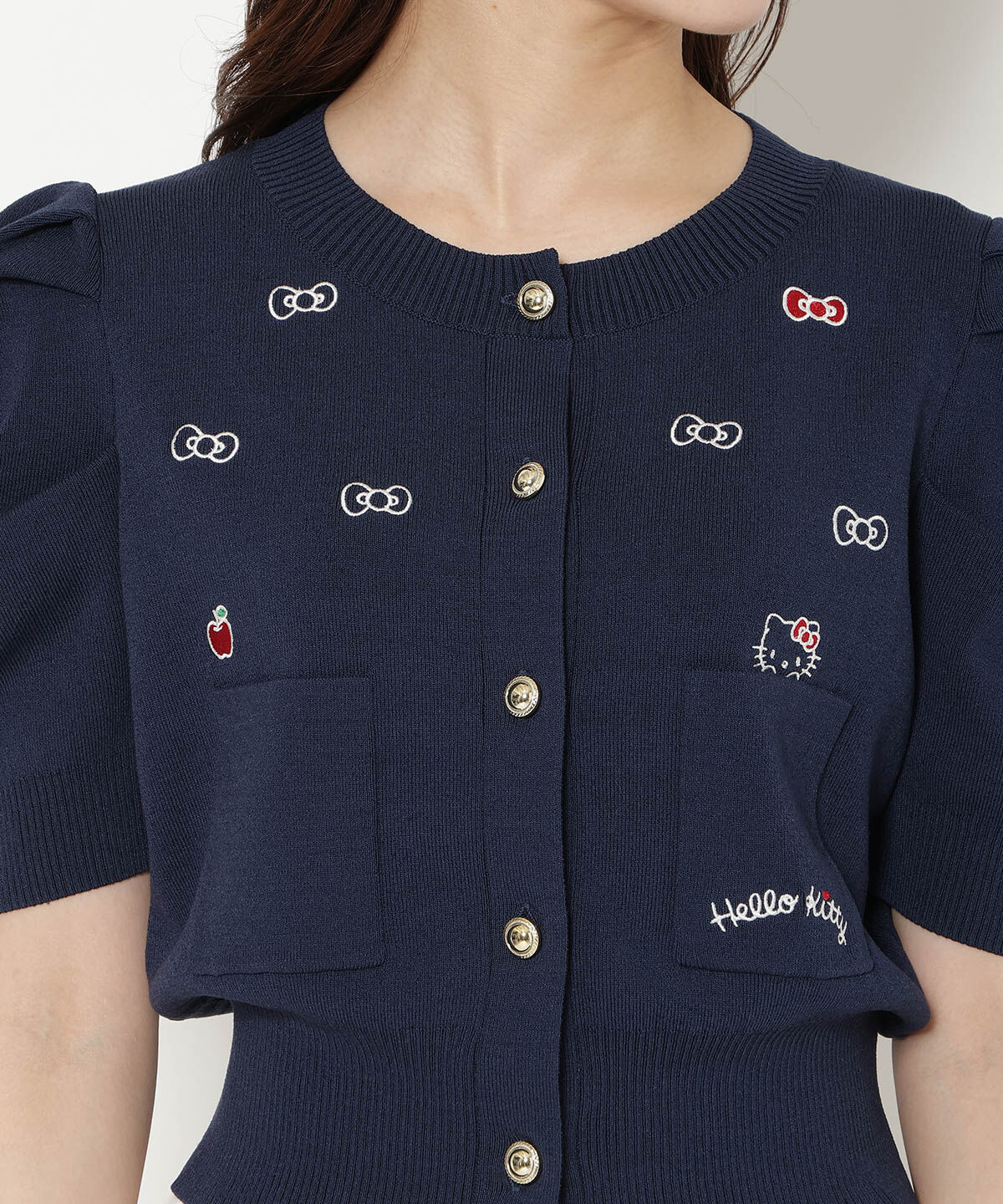 WILLSELECTION「WILLSELECTION&times;HELLO KITTY 刺繍ニットカーディガン」|カーディガン|
