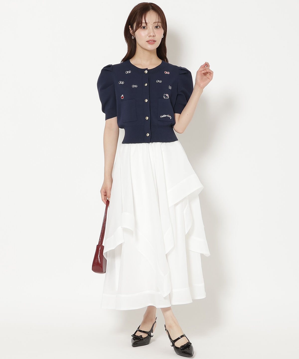 WILLSELECTION「WILLSELECTION&times;HELLO KITTY 刺繍ニットカーディガン」|カーディガン|