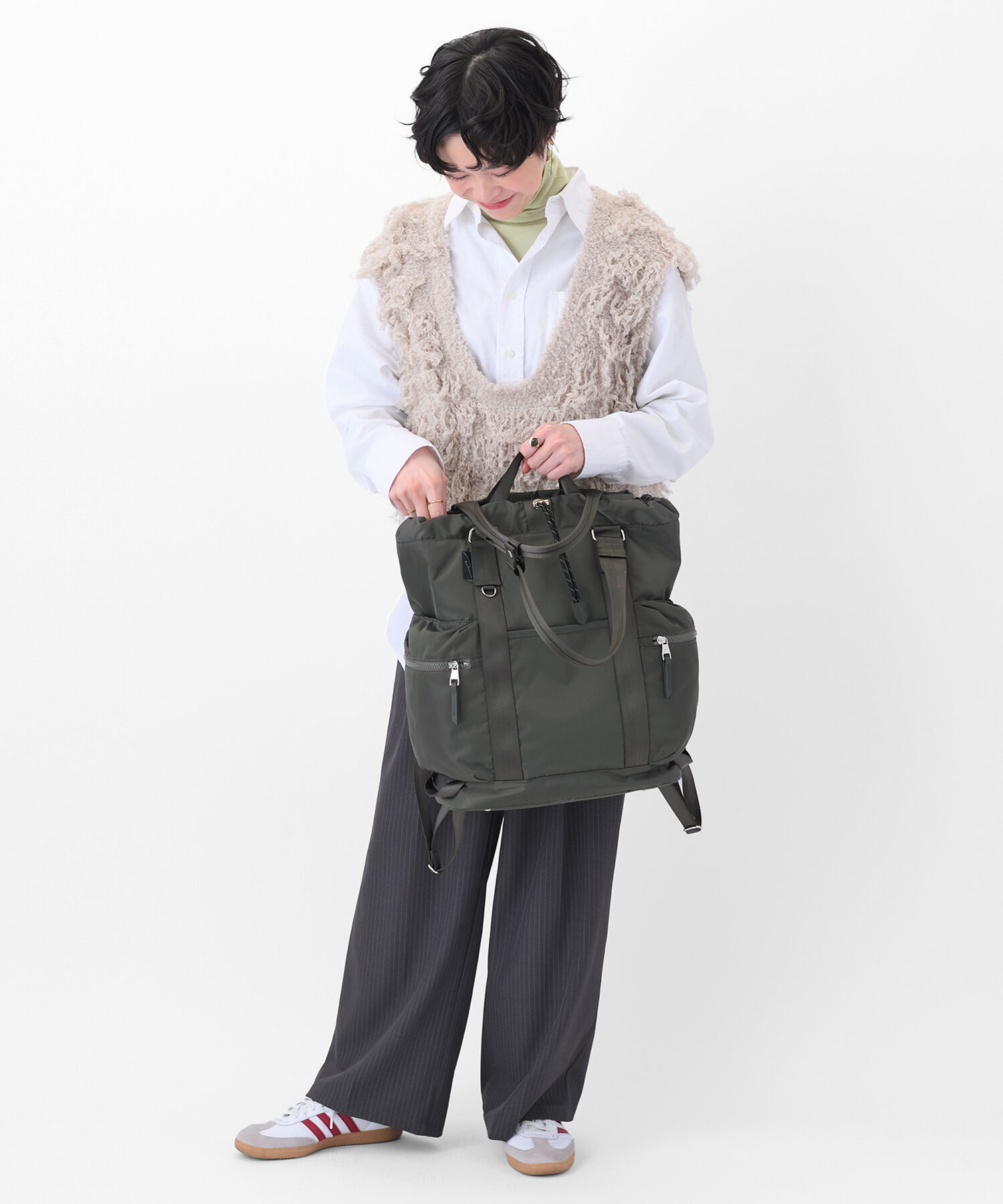W&.Day/Night「W&.Day/Night アワイ 2WAYトート リュック B4サイズ 14.0インチPC収納 20502」|トートバッグ|