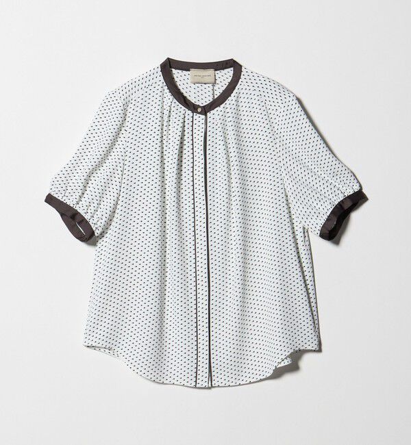 UNITED ARROWS「バイカラーパイピング ショートスリーブ ブラウス」|シャツ・ブラウス|