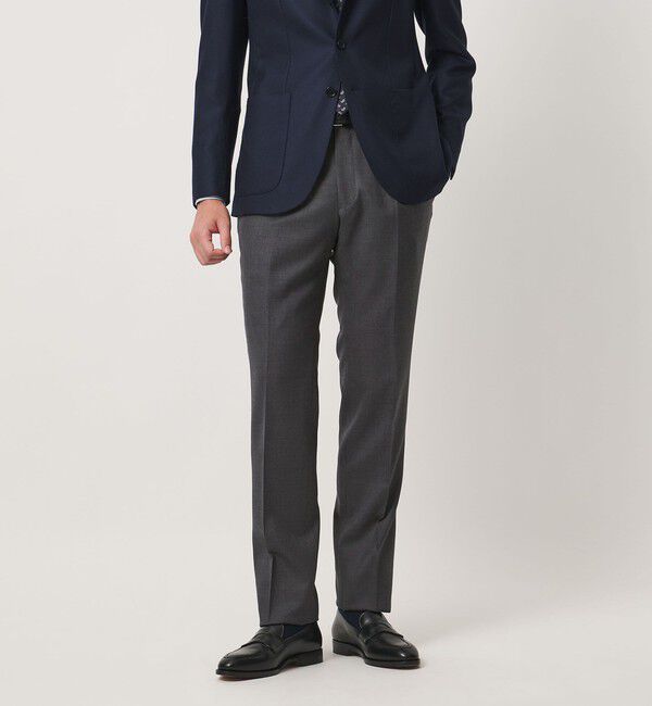UNITED ARROWS「サージ クリース テーパード 1プリーツ スラックス」|スラックス|