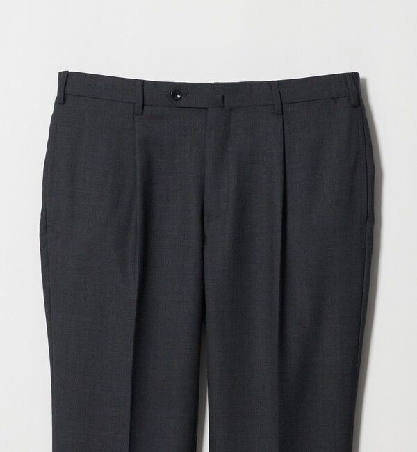 UNITED ARROWS「サージ クリース テーパード 1プリーツ スラックス」|スラックス|
