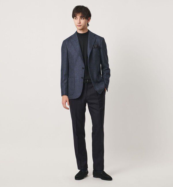 UNITED ARROWS「サージ クリース テーパード 1プリーツ スラックス」|スラックス|