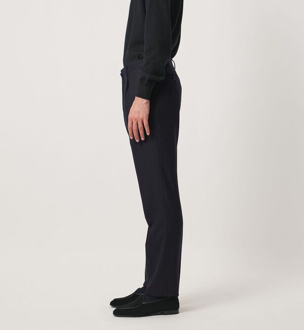 UNITED ARROWS「サージ クリース テーパード 1プリーツ スラックス」|スラックス|