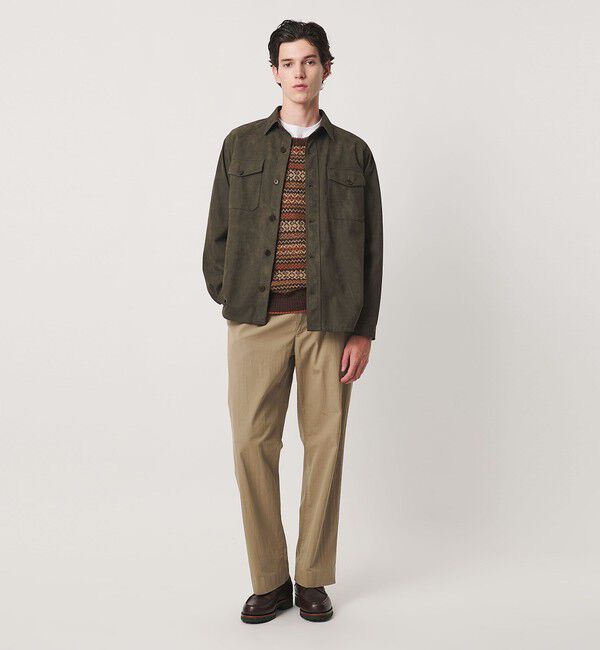 UNITED ARROWS「コットン/ナイロン ギャバピーチ ナチュラルトラウザーズ」|スラックス|