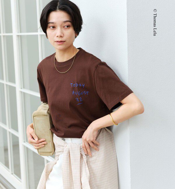 UNITED ARROWS green label relaxing「【別注】＜Thomas Lelu＞サインアート 半袖 Tシャツ カットソー」|Tシャツ・カットソー|