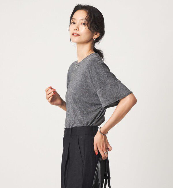 UNITED ARROWS green label relaxing「シャイニーラメ ショートスリーブ カットソー」|Tシャツ・カットソー|