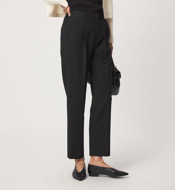 UNITED ARROWS green label relaxing「［size SHORT/TALLあり］ライト ダブルクロス テーパード パンツ」|スラックス|