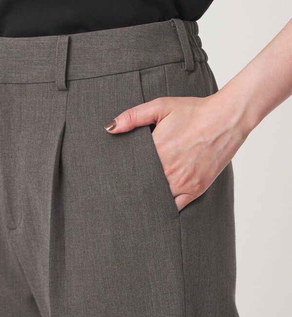UNITED ARROWS green label relaxing「［size SHORT/TALLあり］ライト ダブルクロス テーパード パンツ」|スラックス|