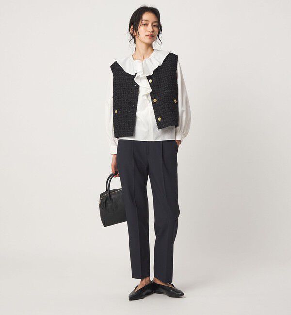 UNITED ARROWS green label relaxing「［size SHORT/TALLあり］ライト ダブルクロス テーパード パンツ」|スラックス|
