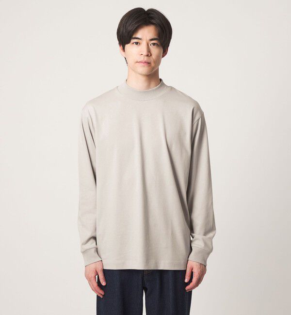 UNITED ARROWS green label relaxing「ロングファイバー クリア モックネック 長袖 Tシャツ カットソー」|Tシャツ・カットソー|
