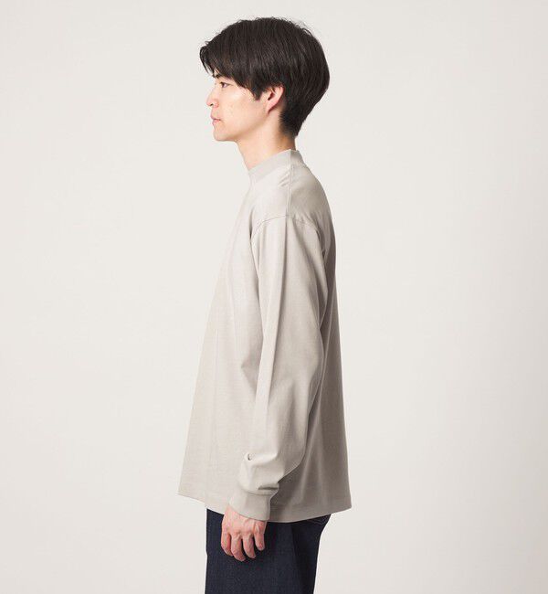 UNITED ARROWS green label relaxing「ロングファイバー クリア モックネック 長袖 Tシャツ カットソー」|Tシャツ・カットソー|