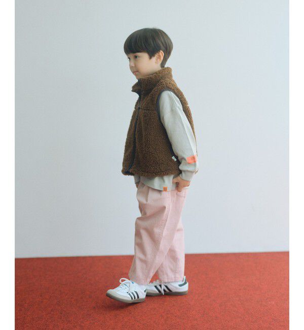 UNITED ARROWS green label relaxing「【スタメンシリーズ】ストレッチ ヘリンボーン カーブパンツ / キッズ 100cm-160cm」|チノ|