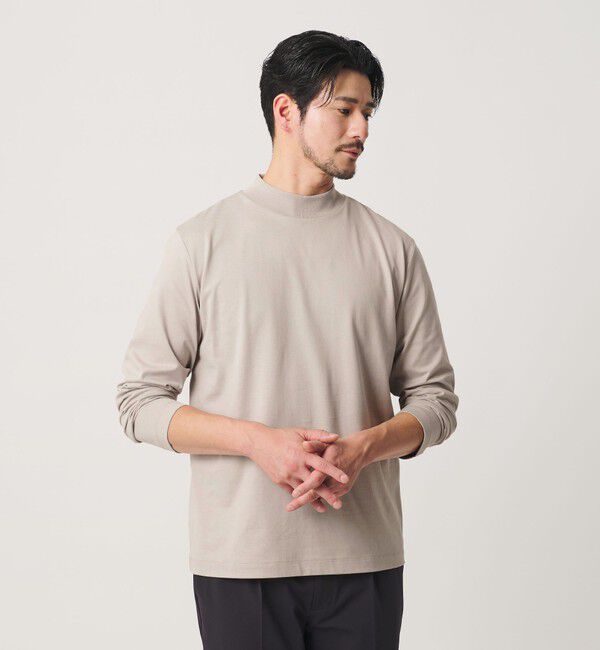 BEAUTY&YOUTH UNITED ARROWS「【WEB限定 WARDROBE SMART】クリア ガスコットン モックネック カットソー【抗菌・防臭】」|Tシャツ・カットソー|