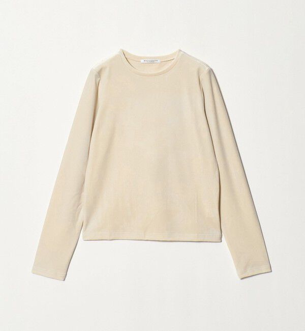 BEAUTY&YOUTH UNITED ARROWS「ベロア ロングスリーブTシャツ ウォッシャブル」|Tシャツ・カットソー|OFF WHITE