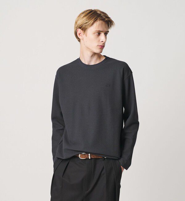 BEAUTY&YOUTH UNITED ARROWS「＜LACOSTE for BEAUTY&YOUTH＞ ワントーン ロングスリーブ カットソー」|Tシャツ・カットソー|DK.GRAY