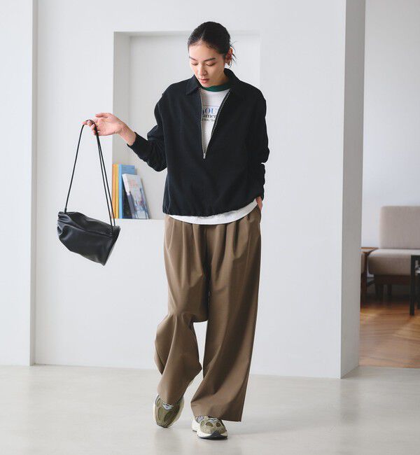 BEAUTY&YOUTH UNITED ARROWS「【WEB限定 Wardrobe DAILY MINIMAL】ダンボールジャージー ハーフジッププルオーバー」|Tシャツ・カットソー|