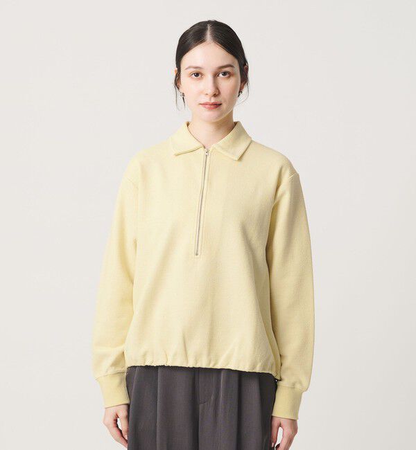BEAUTY&YOUTH UNITED ARROWS「【WEB限定 Wardrobe DAILY MINIMAL】ダンボールジャージー ハーフジッププルオーバー」|Tシャツ・カットソー|