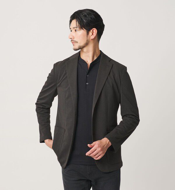 BEAUTY&YOUTH UNITED ARROWS「【WEB限定 WARDROBE SMART】エアリーピケ ジャージ 2B ジャケット」|テーラードジャケット|