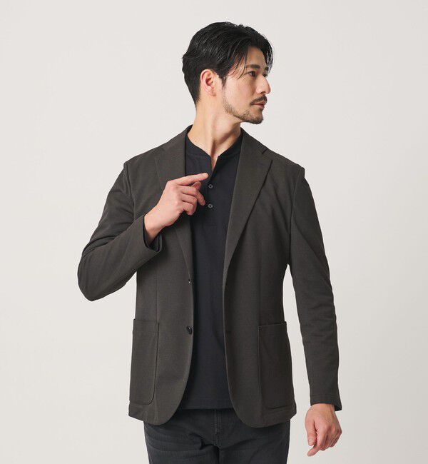 BEAUTY&YOUTH UNITED ARROWS「【WEB限定 WARDROBE SMART】エアリーピケ ジャージ 2B ジャケット」|テーラードジャケット|