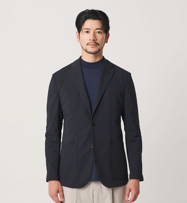 BEAUTY&YOUTH UNITED ARROWS「【WEB限定 WARDROBE SMART】エアリーピケ ジャージ 2B ジャケット」|テーラードジャケット|